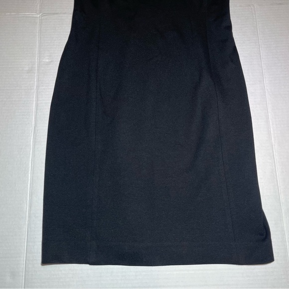 Banana Republic V-Neck Black Zipper Accent Short Sleeve Dress Size 4 - Picture 11 of 13